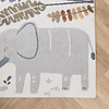 Waschbarer Kinderteppich - Mace Animals Creme - thumbnail 4