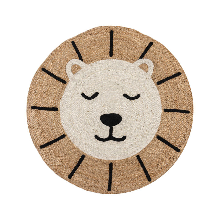 Kinderteppich Rund - Julio Lion Beige - 1