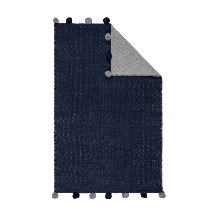Kinderteppich - Pepito Fringe Blau - 1