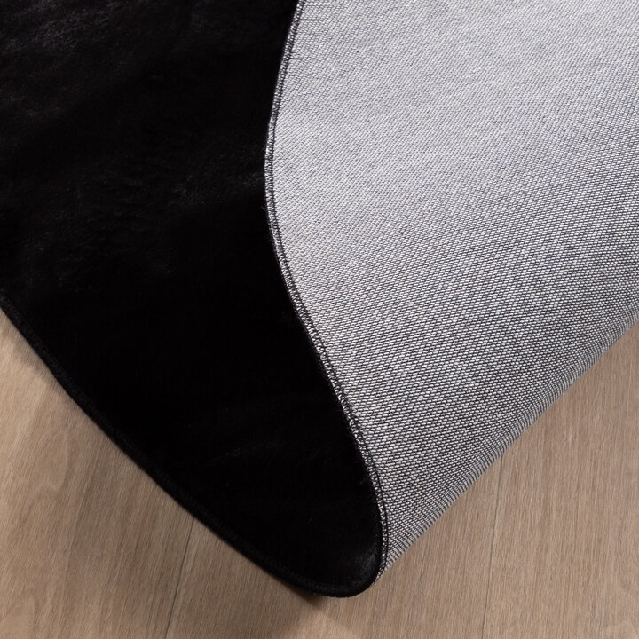 Flauschiger Teppich Rund - Cozy Schwarz  - 6