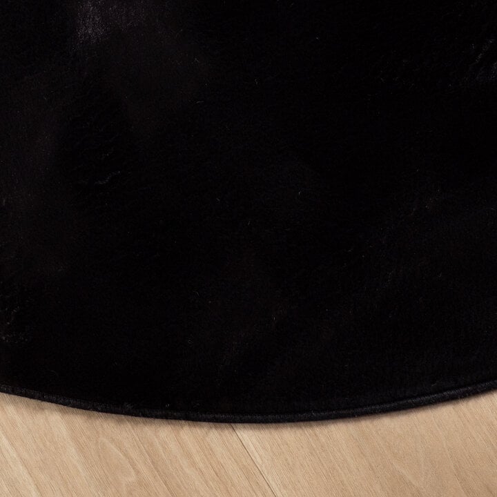 Flauschiger Teppich Rund - Cozy Schwarz  - 4