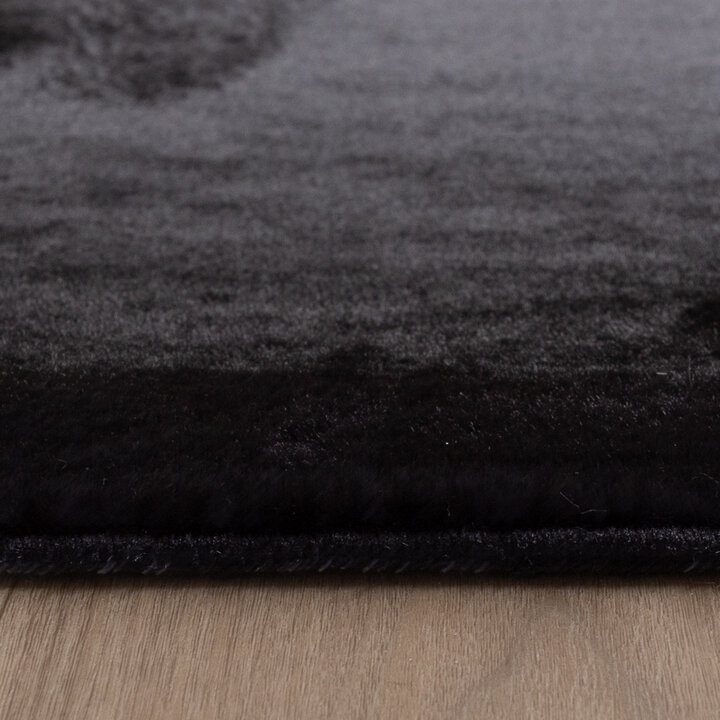 Flauschiger Teppich - Cozy Schwarz - 5