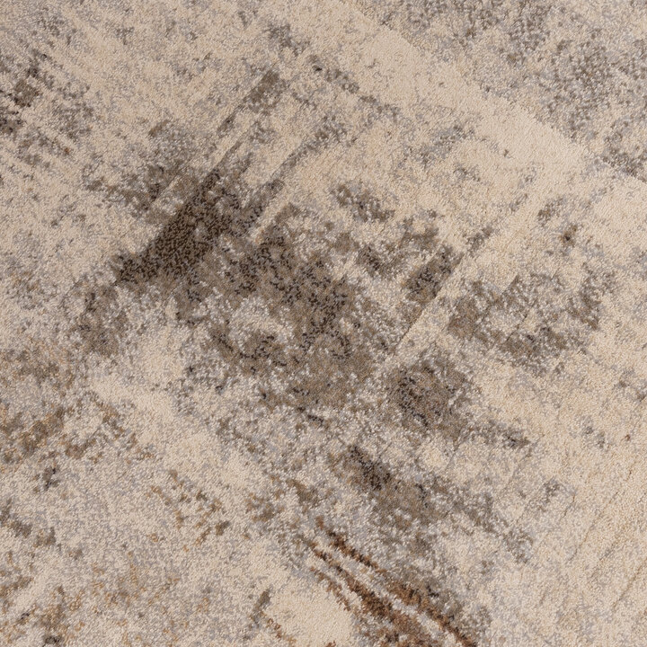 Teppich Abstrakt Rund - Xavier Scratch Taupe Grau - 3