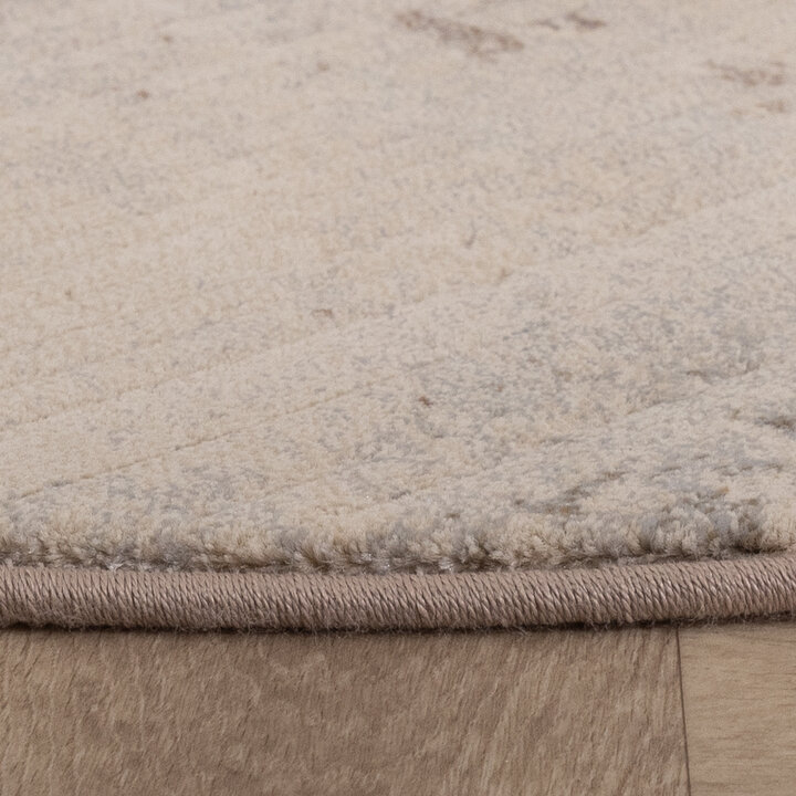 Teppich Abstrakt Rund - Xavier Scratch Taupe Grau - 5