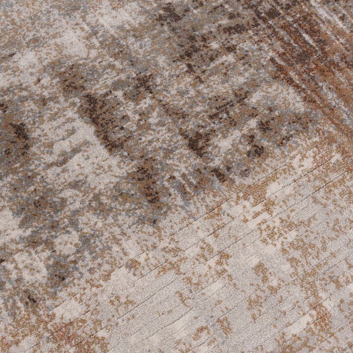 Teppich Abstrakt Rund - Xavier Scratch Taupe Rot - 3