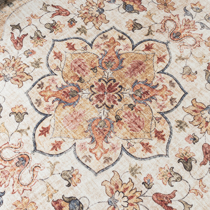 Vintage Gartenteppich - Santo Mandala Olivgrün - 3
