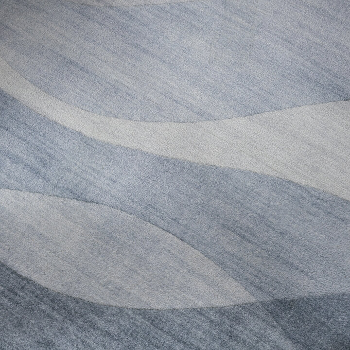 Moderner Teppich - Field Blau Grau - 3
