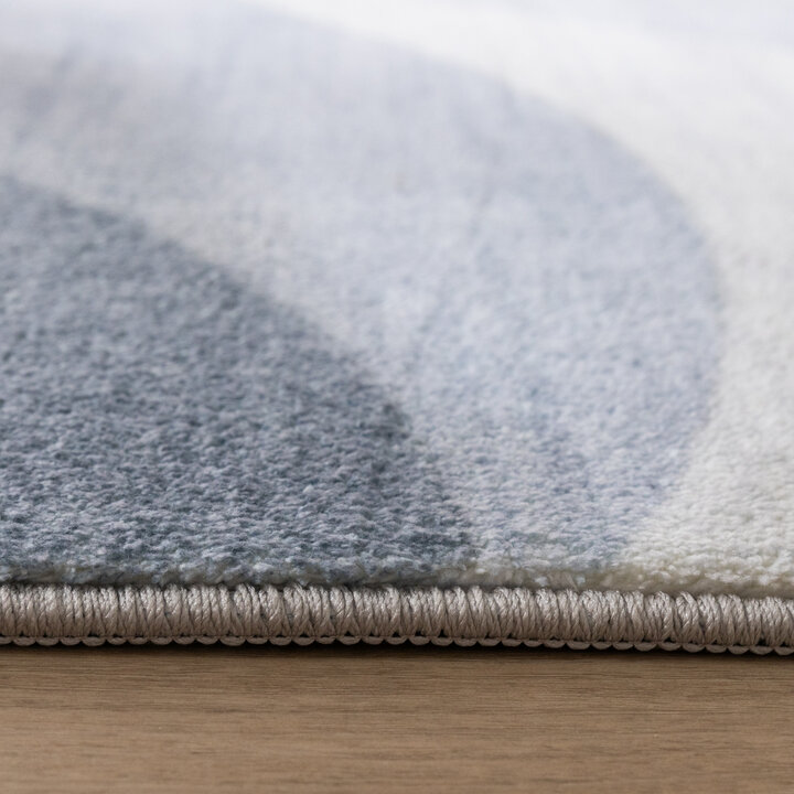 Moderner Teppich - Field Blau Grau - 5