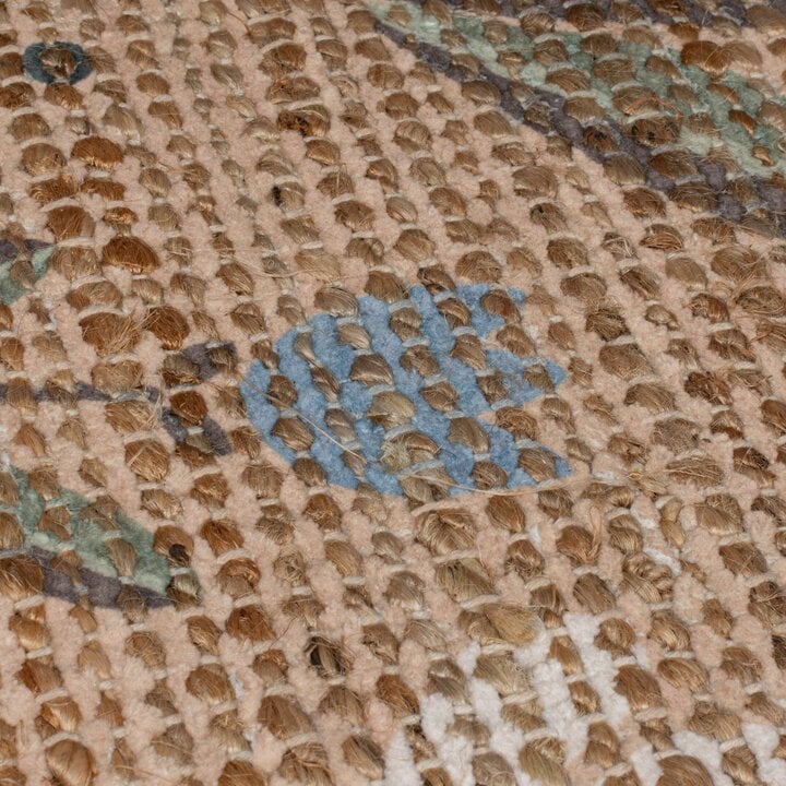 Jute Läufer - Amilio Floral Beige - 2