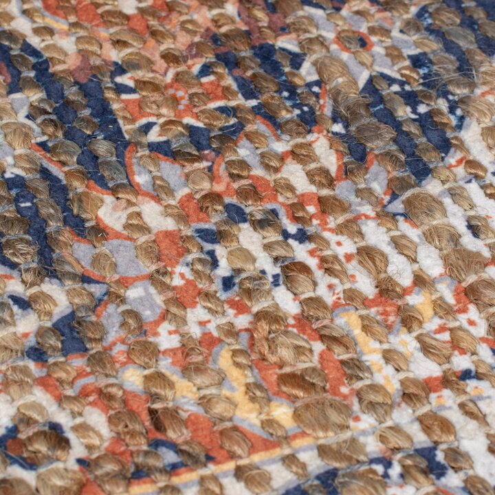 Jute Läufer - Mauro Vintage Braun Blau - 2