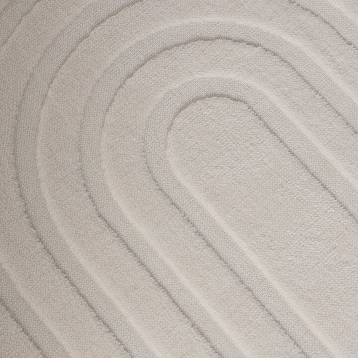 Runder Teppich Wohnzimmer - Charm Curves Weiß - 3