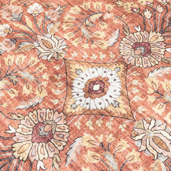 Vintage Gartenteppich Oval - Santo Flora Terrakotta - 3