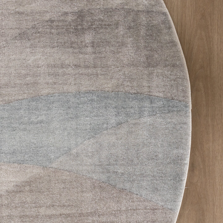 Moderner Teppich Rund - Field Taupe - 4