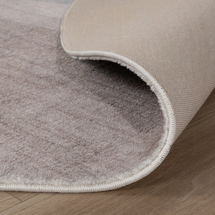 Moderner Teppich Rund - Field Taupe - 6