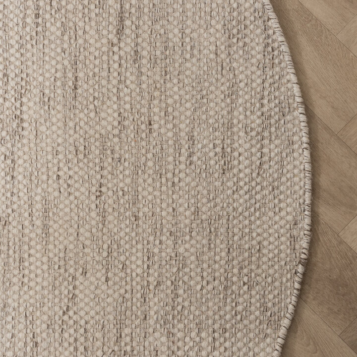 Wollteppich Rund- Bliss Beige Meliert - 4