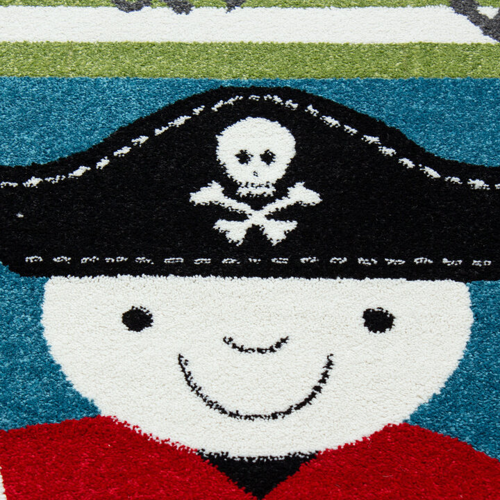 Kinderteppich Pirat - Mila Blau/Grün - 2