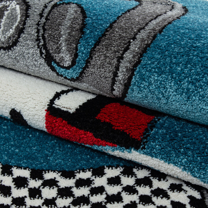 Teppich Kinderzimmer - Mila  Auto Blau - 3