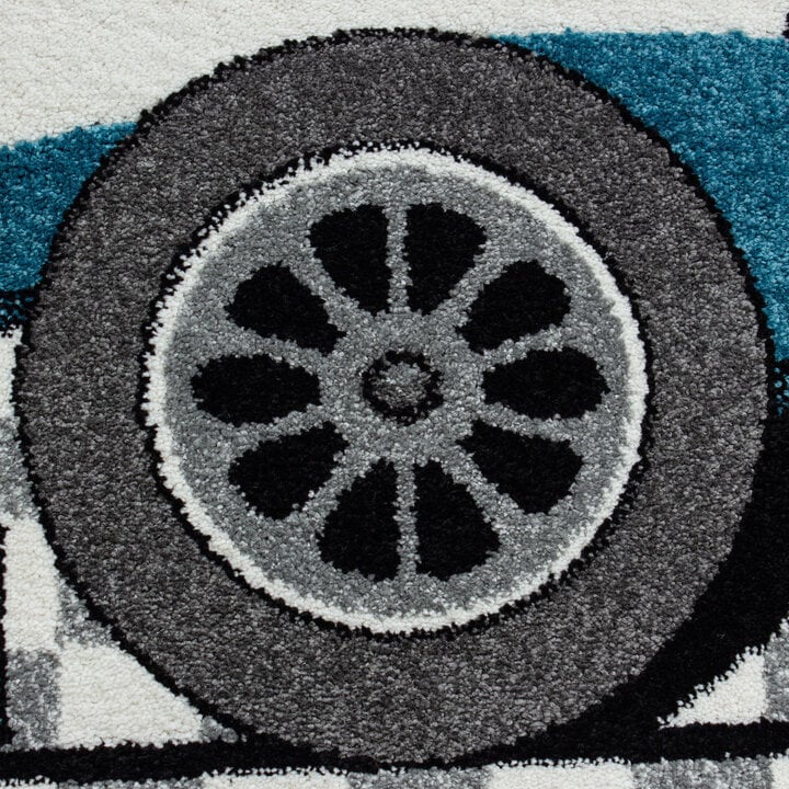 Teppich Kinderzimmer - Mila  Auto Blau - 2
