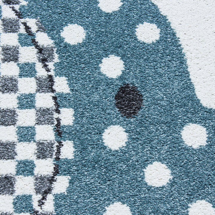 Kinderzimmer Teppich  - Anna Elefant Regenschirm Blau - 2