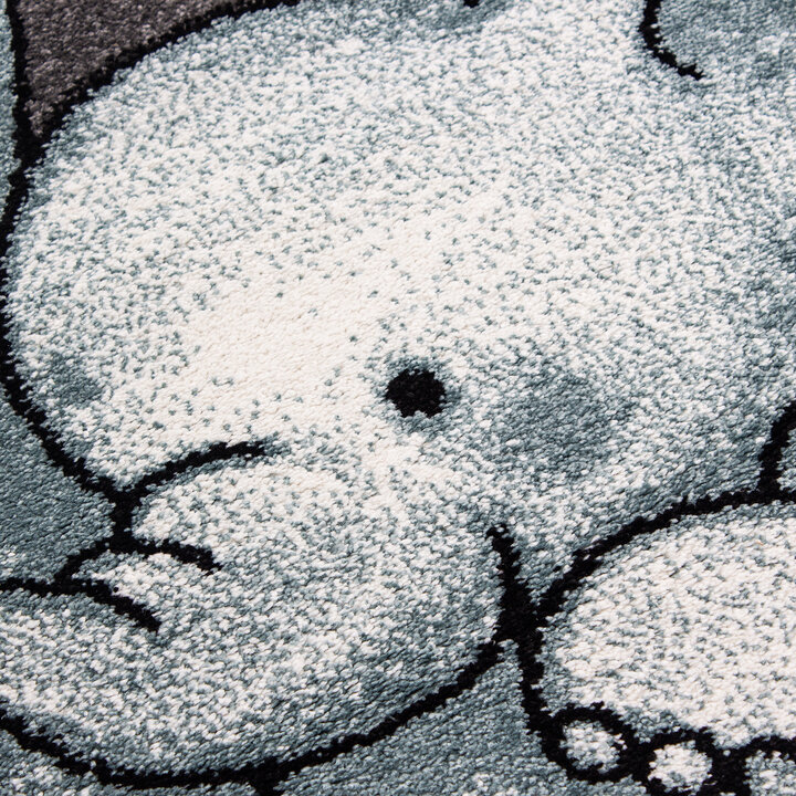Kinderteppich Rund - Anna Elefant Blau - 1