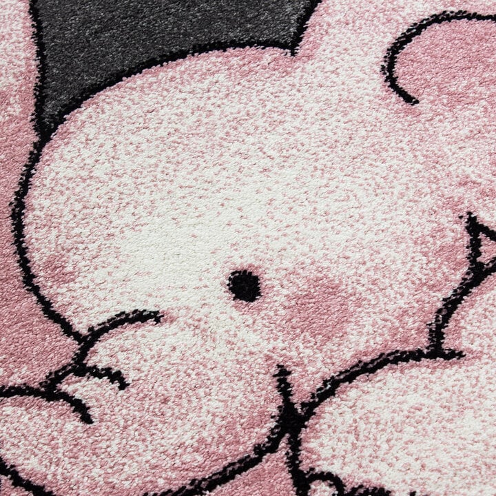 Kinderteppich Rund - Anna Elefant Rosa - 1