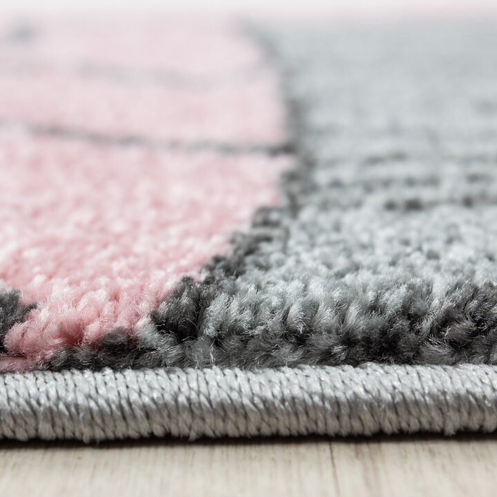Teppich Kinderzimmer Rund - Anna Bär Rosa - 3