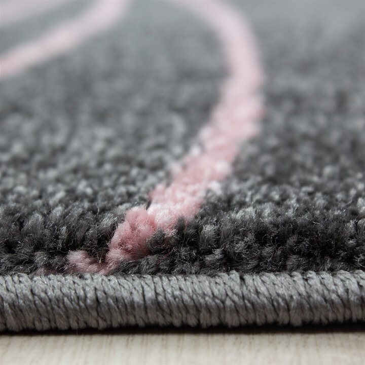 Kinderzimmer Teppich Rund - Anna Sterne Rosa - 2