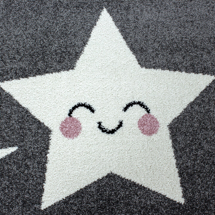 Kinderteppich - Anna Sterne Grau - 2