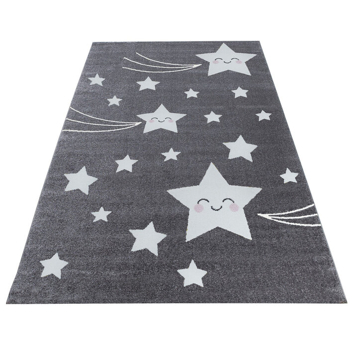 Kinderteppich - Anna Sterne Grau - 1