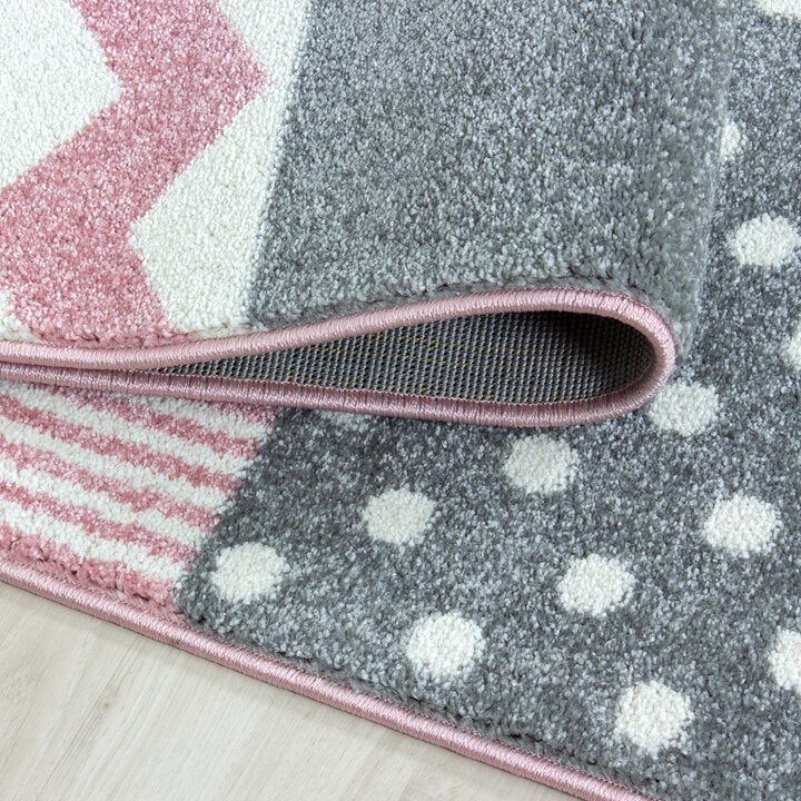 Kinder Teppich - Ava Bunt Rosa - 5