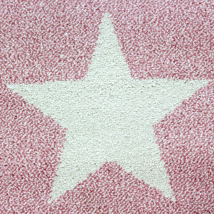 Runder Kinderteppich - Ava Bunt Rosa - 1