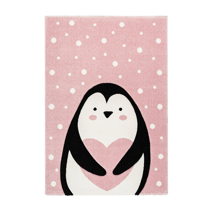 Kinderzimmer Teppich - Atlantic Pinguin Rosa - 1