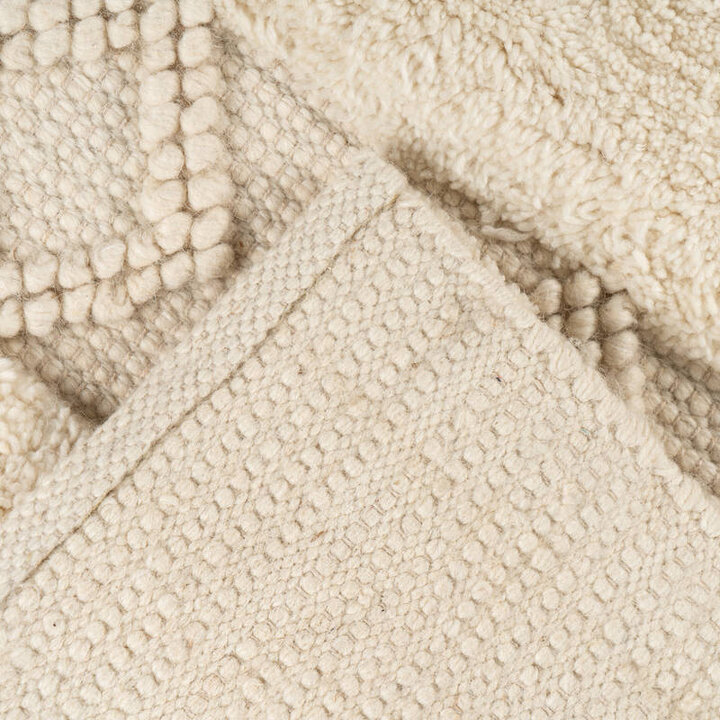 Quadratischer Boho Teppich - Basai 125 Beige - 3