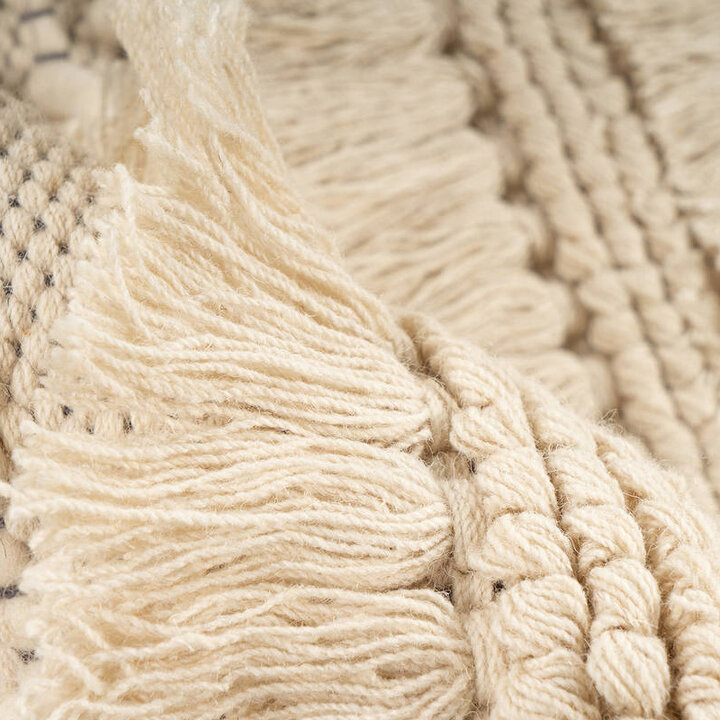 Boho Teppich Rund - Basai Fransen 325 Beige - 3