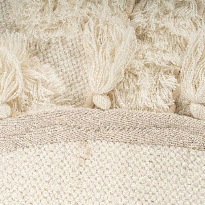 Boho Teppich Rund - Basai Fransen 525 Creme - 4