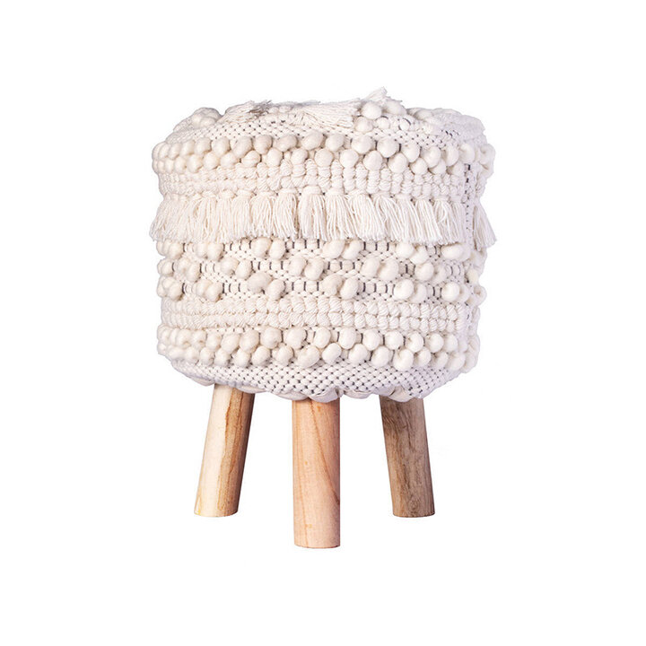 Boho Hocker - Basai 325 Creme - 1