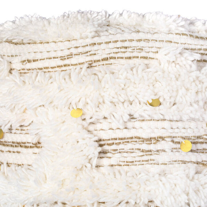 Boho Hocker - Basai 425 Creme Grün - 2