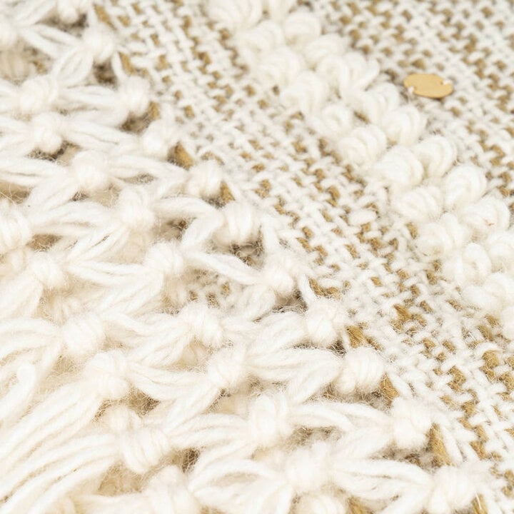 Boho Decke - Basai 425 Creme Grün - 3