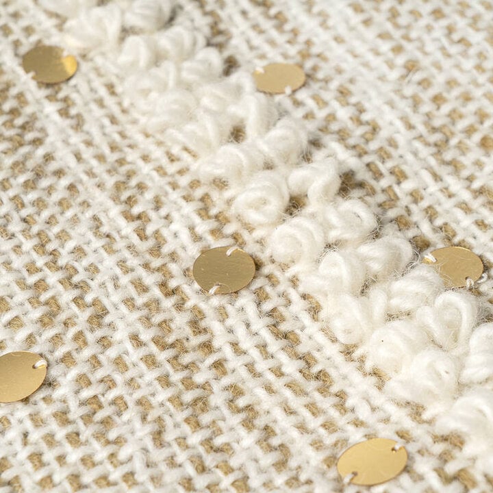 Boho Decke - Basai 425 Creme Grün - 4