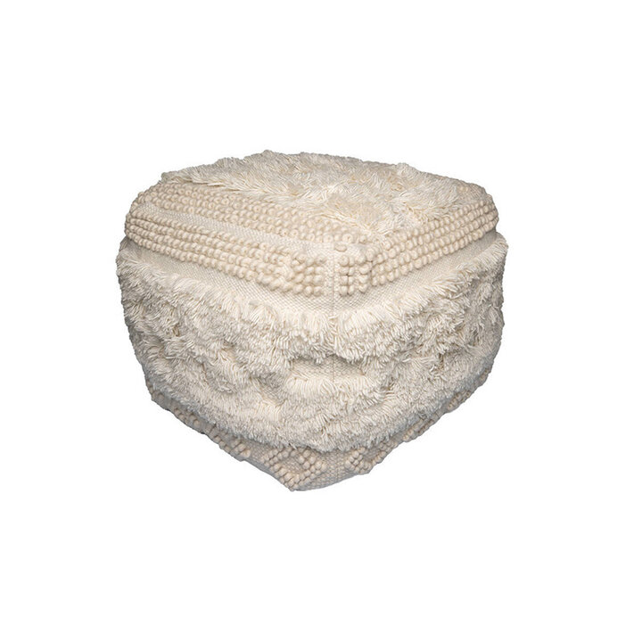 Boho Hocker Würfel - Basai 125 Creme - 1