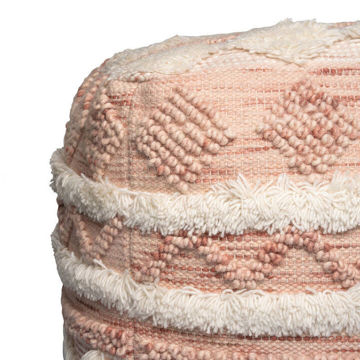 Boho Hocker Würfel - Basai 225 Rosa Creme - 3