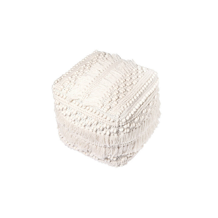 Boho Hocker Würfel - Basai 325 Creme - 1