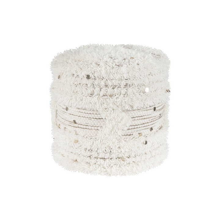 Boho Hocker - Basai 425 Creme Grün - 1