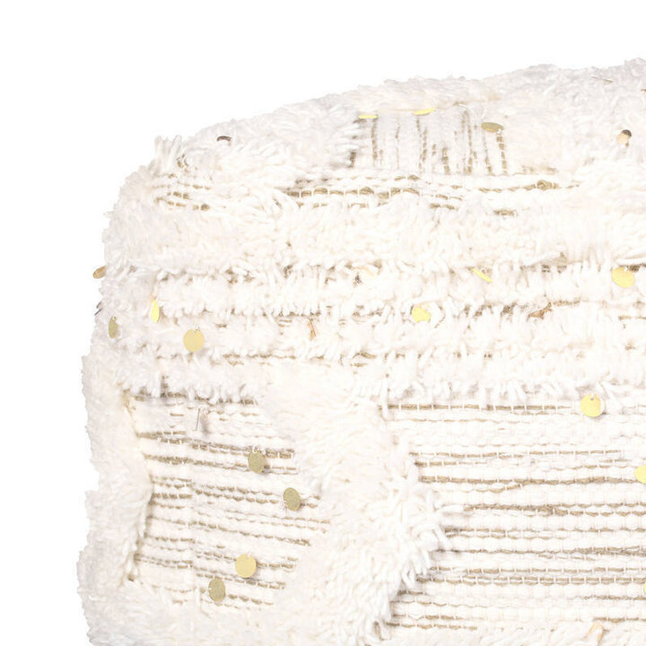 Boho Hocker Würfel - Basai 425 Creme Grün - 3