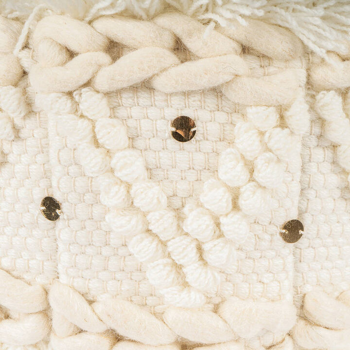 Kleiner Boho Hocker - Basai 525 Creme - 2