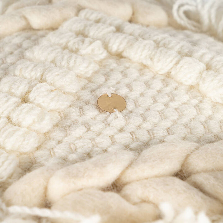 Kleiner Boho Hocker - Basai 525 Creme - 3