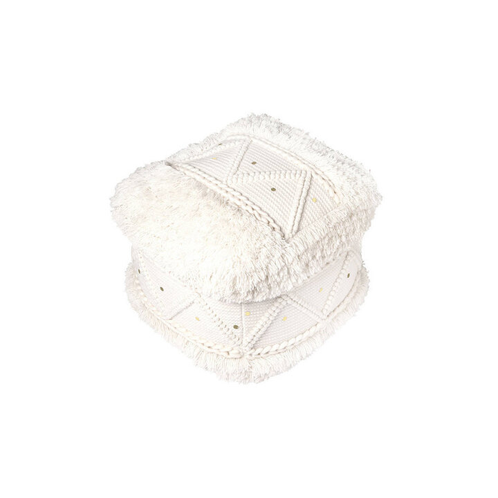 Boho Hocker Würfel - Basai 525 Creme - 1