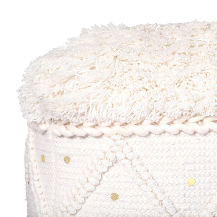 Boho Hocker Würfel - Basai 525 Creme - 3
