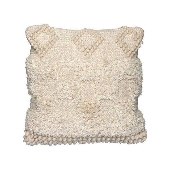Boho Kissen Quadratisch - Basai 125 Creme - 1