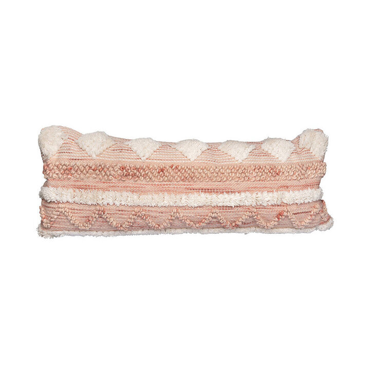 Boho Kissen Rechteckig - Basai 225 Rosa Creme - 1
